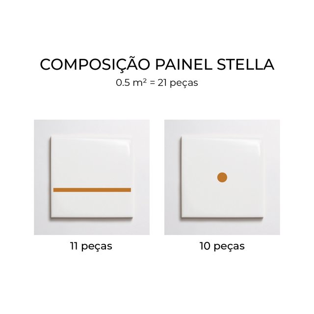 Azulejo Painel Stella - Ocre