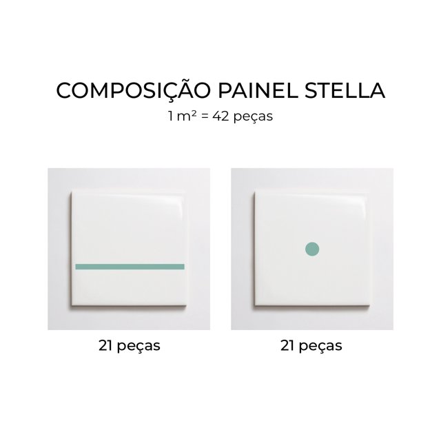 Azulejo Painel Stella - Verde Menta