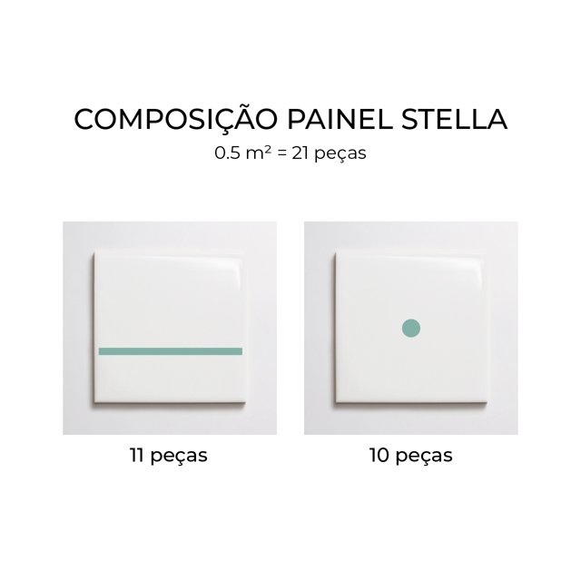 Azulejo Painel Stella - Verde Menta