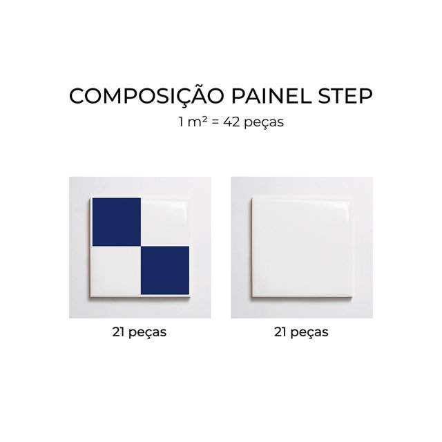 Azulejo Painel Step - Azul Escuro