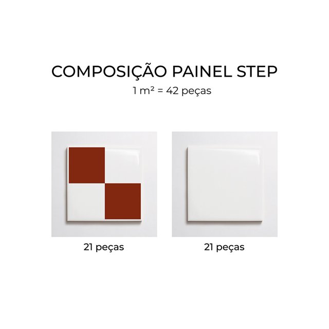 Azulejo Painel Step - Terracota