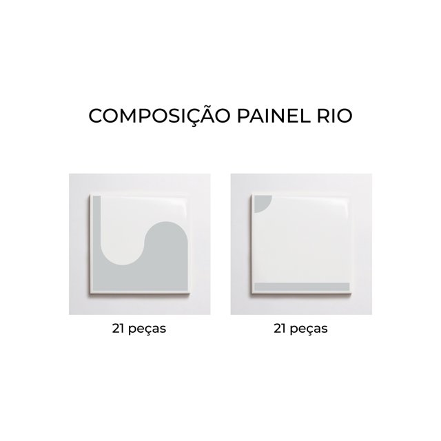 Azulejo Painel Rio - Cinza