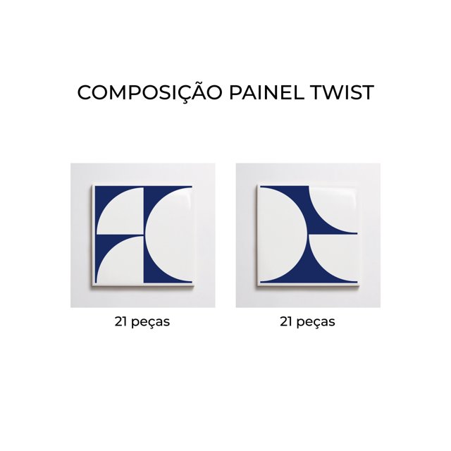 Azulejo Painel Twist - Azul Escuro