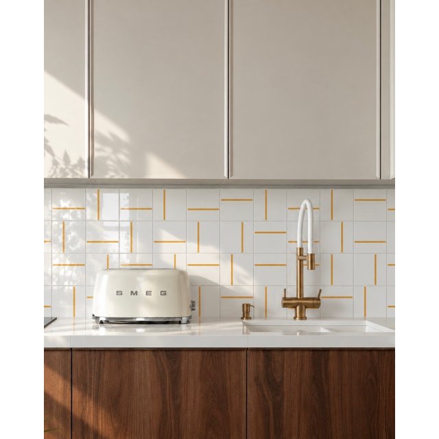 Azulejo Traço Decor Lines - Amarelo