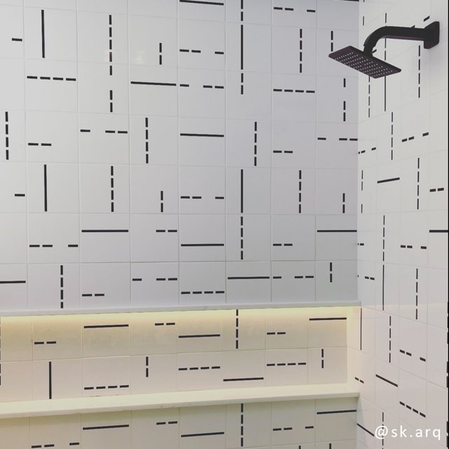 Azulejo Decor Lines 2 - Preto