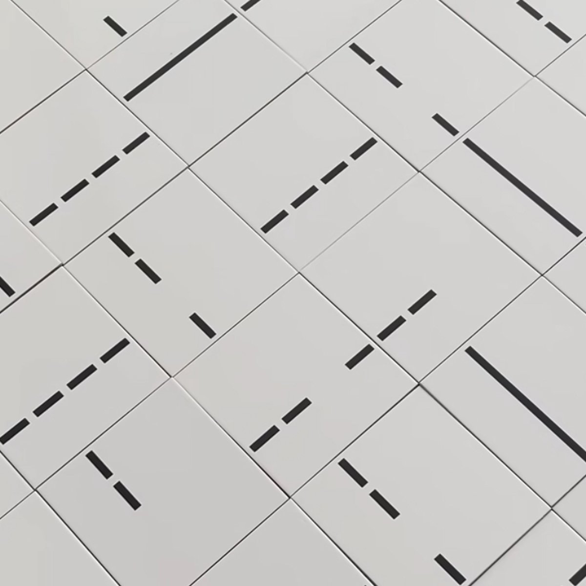 Decor Lines 2 Preto aplicado em ambiente — TAI Azulejos
