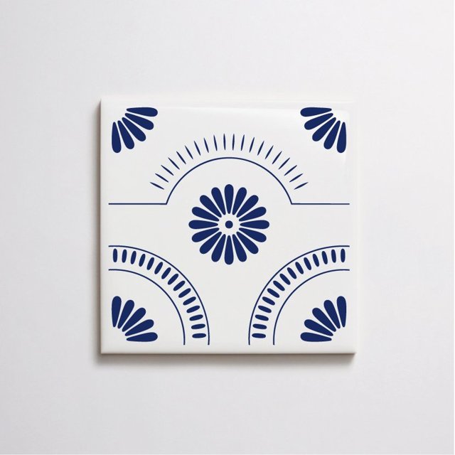 Amostra - Azulejo Português Port 018 Azul Escuro
