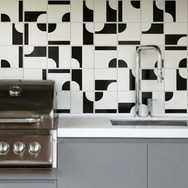 Azulejo Painel Oka - Preto 