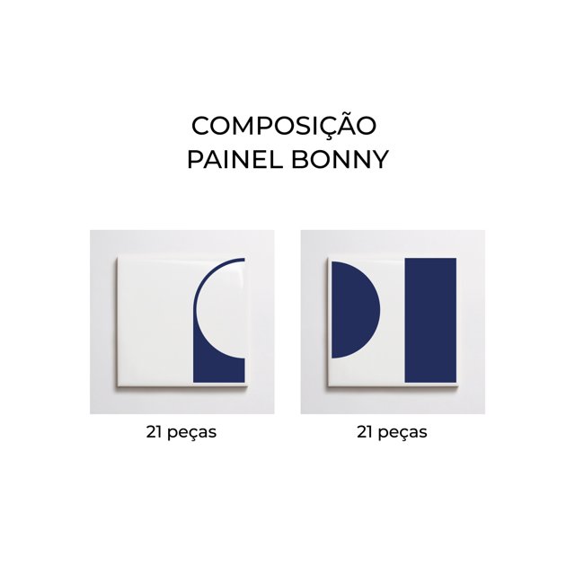 Azulejo Painel Bonny - Azul Escuro
