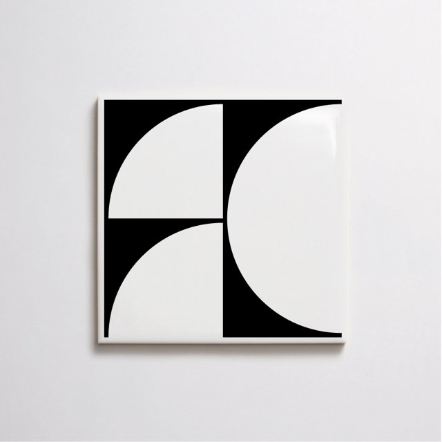 Azulejo Painel Twist - Preto 