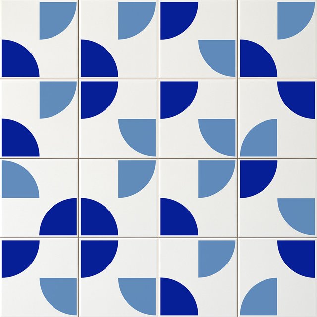 Azulejo Emi - Azul Médio e Azul Bic 