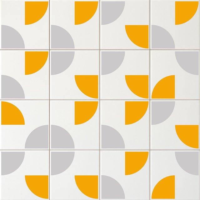 Azulejo Emi - Cinza e Amarelo 