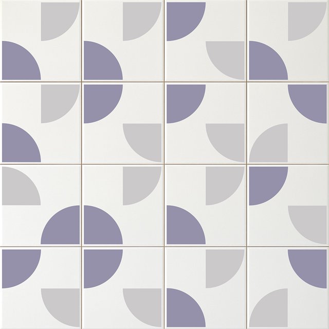 Azulejo Emi - Lilás e Cinza