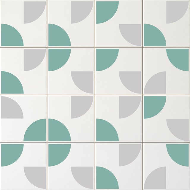 Azulejo Emi - Cinza e Verde Menta
