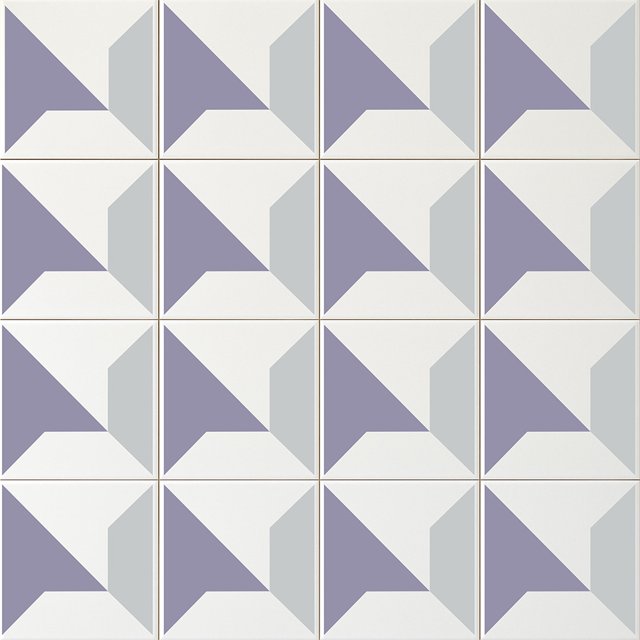 Azulejo Nomi - Lilás e Cinza Claro