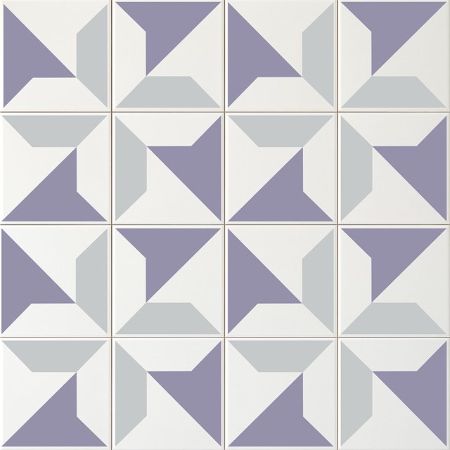 Azulejo Nomi - Lilás e Cinza Claro