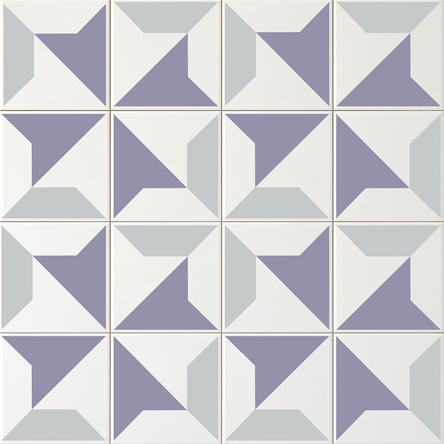 Azulejo Nomi - Lilás e Cinza Claro
