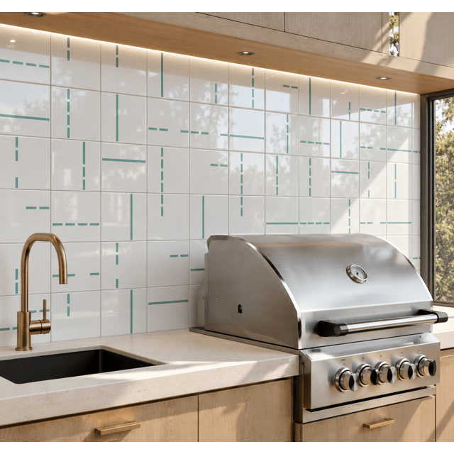 Azulejo Decor Lines 2 - Verde Menta