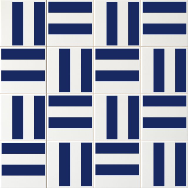 Azulejo Bold Lines - Azul Escuro