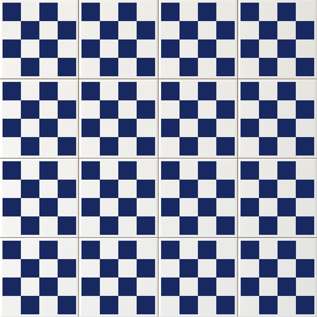 Azulejo Check - Azul Escuro