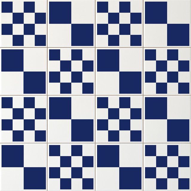 Azulejo Painel Chess - Azul Escuro
