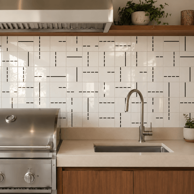 Azulejo Decor Lines 2 - Preto