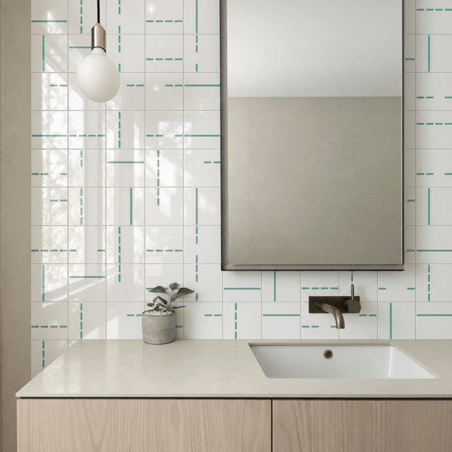 Azulejo Decor Lines 2 - Verde Menta