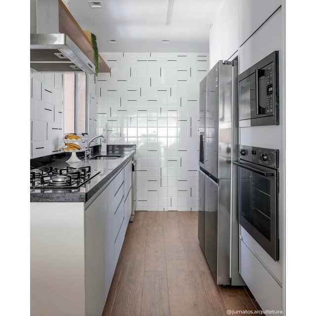Painel Decor Lines 05 - Azulejo Decor Lines Preto e Branco Liso 