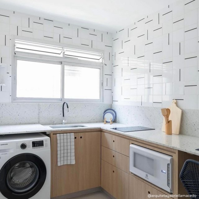 Painel Decor Lines 05 - Azulejo Decor Lines Preto e Branco Liso 