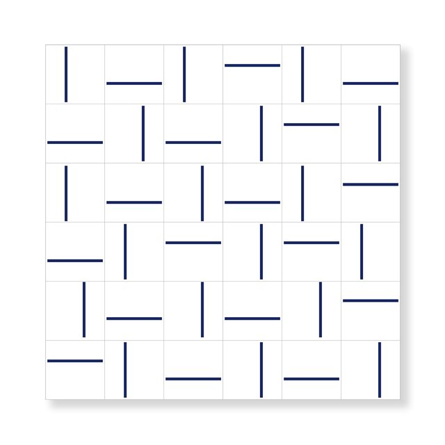 Azulejo Traço Decor Lines Azul Escuro