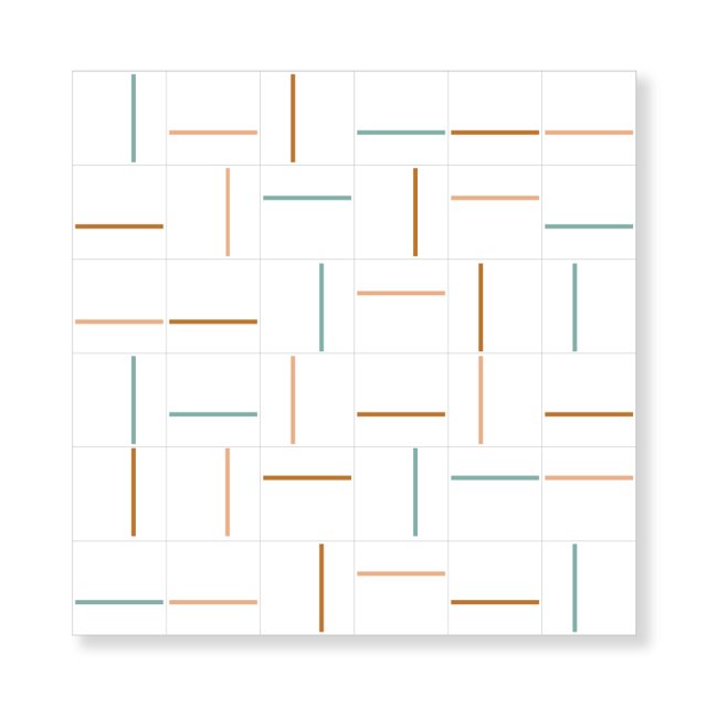 Azulejo Decor Lines - Nude, Ocre e Verde Menta