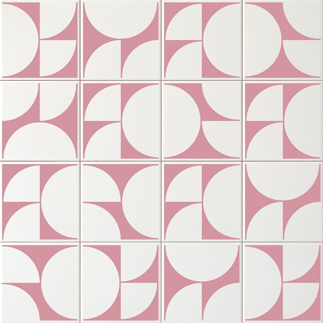 Azulejo Painel Twist - Rosa