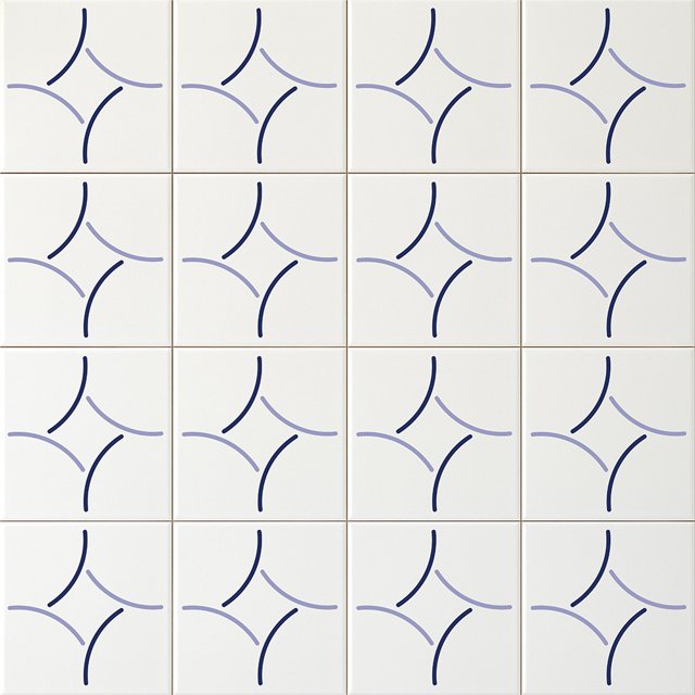 Azulejo Kira - Azul Escuro e Lilás - M²