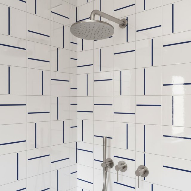 Azulejo Traço Decor Lines Azul Escuro