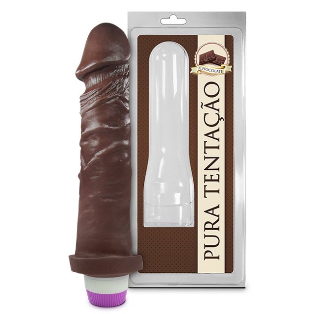 Pênis Vibrador Aromático Chocolate 18 x 4,4 cm Sexy Fantasy
