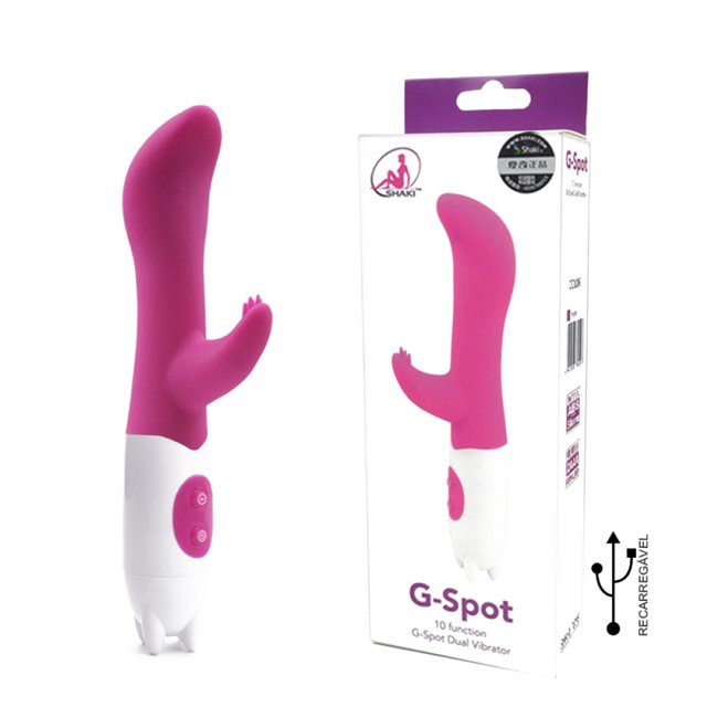 Vibrador Feminino G-Spot Dual Recarregável Rosa