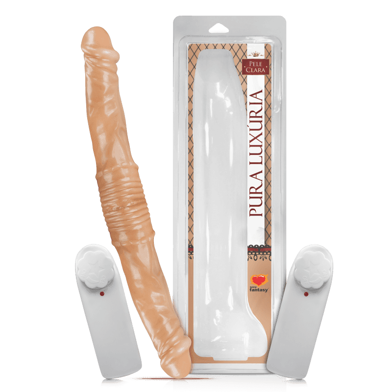 Pênis Duplo com Vibrador 40,5 x 4,5 cm Sexy Fantasy
