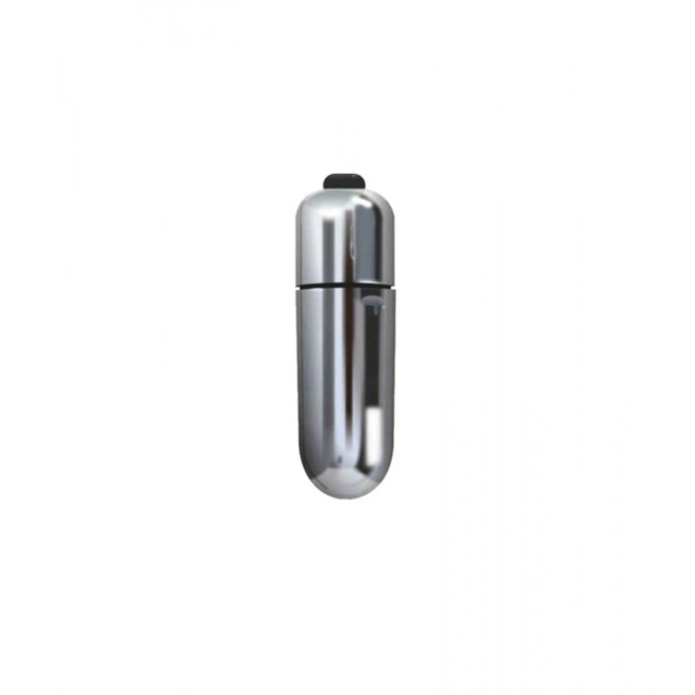 Mini Vibrador Bullet com 10 Vibrações 5,5 x 1,5 cm - Prata