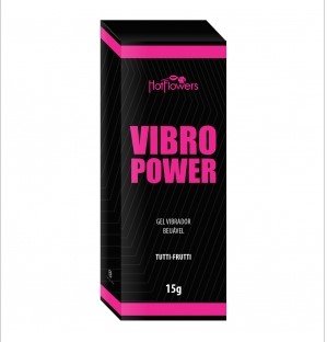 VIBRO POWER- Gel Beijável Com Sabor Tutti Fruti - Hot Flowers