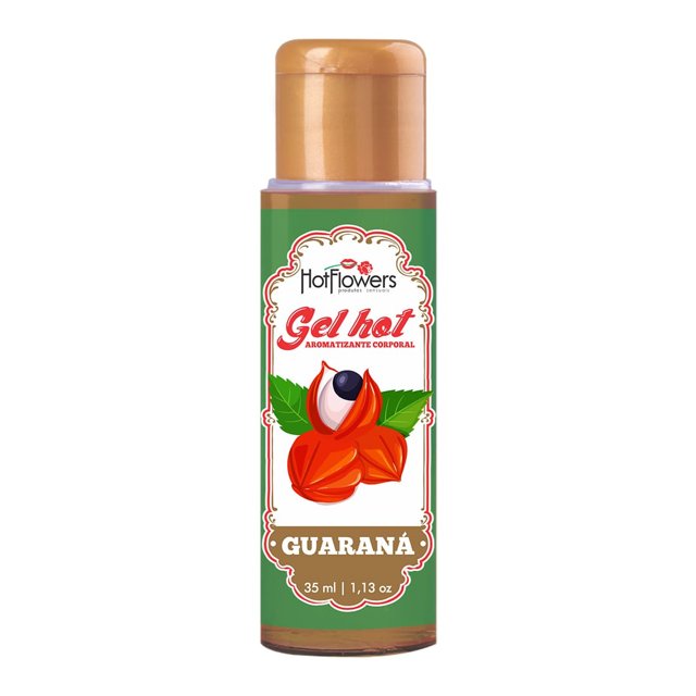 Gel Comestível para Sexo Oral Hot Guaraná Hot Flowers