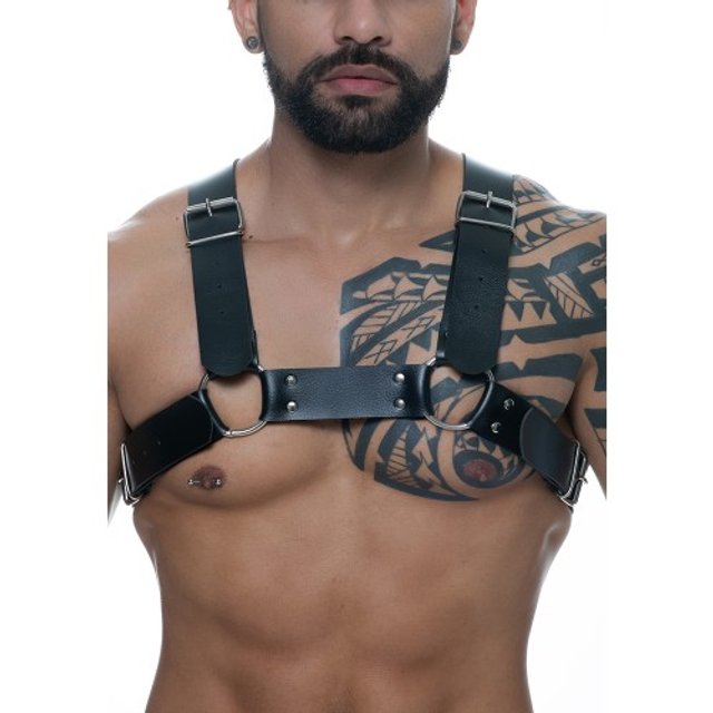 Arreio Masculino Harness Premium em Couro Sintético SD Clothing