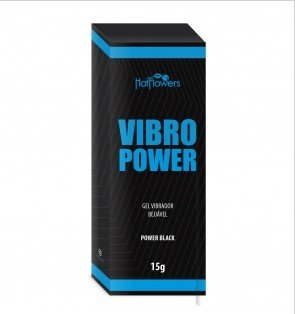 VIBRO POWER- Gel Beijável Com Sabor Power Black - Hot Flowers