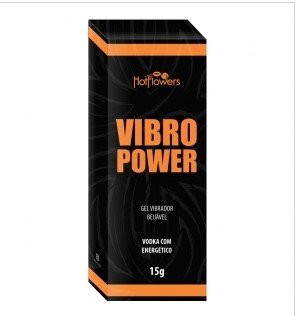 VIBRO POWER- Gel Beijável Com Sabor Vodka c/ Energético - Hot Flowers