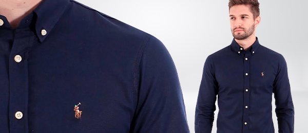 POLO RALPH LAUREN Camisa Oxford Custom Fit - Blue - Mau Feitio