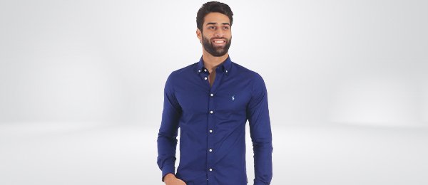 Camisa Ralph Lauren Masculina Custom Fit Classic Preta