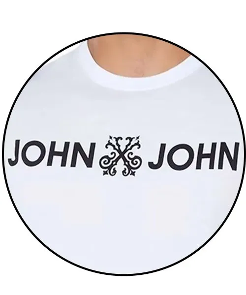 CAMISETA JOHN JOHN LOGO BRANCA MASCULINA 42542243