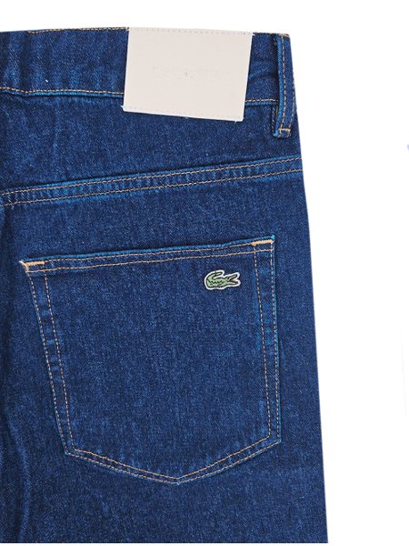 Bermuda Lacoste Jeans Masculina Essential Cotton Azul Escuro