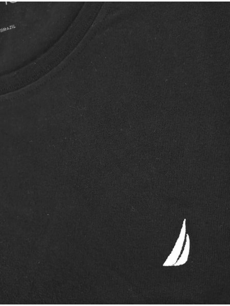 Blusa Nautica Masculina Malha Classic Logo Azul Marinho