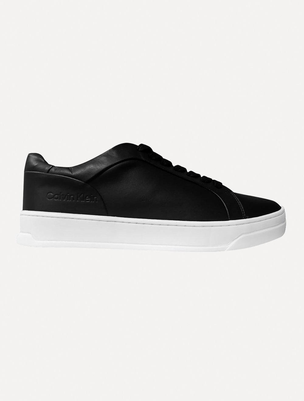 Tenis Calvin Sapatênis Couro Calvin Klein Logo Preto Tênis Calvin