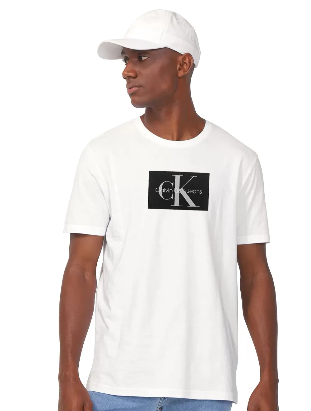 Camiseta Calvin Klein Jeans Masculina Issue New Logo Black Block